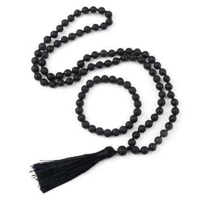 Turquoise Heart Chakra Mala Necklace, Meditation Energized Handmade 108 Buddhist Prayer Beads,Reiki Spiritual Healing Energy Necklace,Unconditional Love Abundance Forgiveness Trust Compassion Child birth,Monther's Day BirthdayGift for Women - color: Black