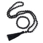 Turquoise Heart Chakra Mala Necklace, Meditation Energized Handmade 108 Buddhist Prayer Beads,Reiki Spiritual Healing Energy Necklace,Unconditional Love Abundance Forgiveness Trust Compassion Child birth,Monther's Day BirthdayGift for Women - color: Black