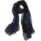 Cotton Silk Scarf Elegant Soft Wraps Color Shade Scarves for Women - color: Gradient - Dark Blue