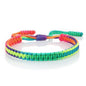 COLORFUL BLING Tibetan Buddhist Bracelets for Women Men Handmade Braided Rope String Lucky Protection Wristbands Prayer Family Couple Jewelry - color: Rainbow