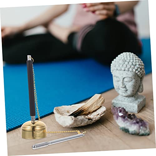 Toddmomy Telescopic Buddhist Chime Instrument for Temple Prayers Portable Prayer Bell Ring for Meditation and Rituals Lightweight Spiritual Accessory for Energy Healers and Practitioners