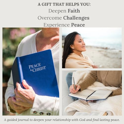 Prayer Journal – Peace in Christ 12-Week Guided Christian Prayer Journal for Women & Men with Daily Prayer Prompts, Scripture, Gratitude & Reflection for Spiritual Growth - color: Blue