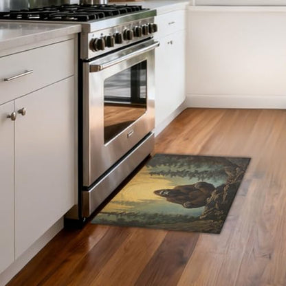 Gorilla Meditation Print Area Rugs 35.4x23.6 in, Imitation Cashmere Carpet Floor Mat for Living Room Bedroom Front Door Kitchen Entryway