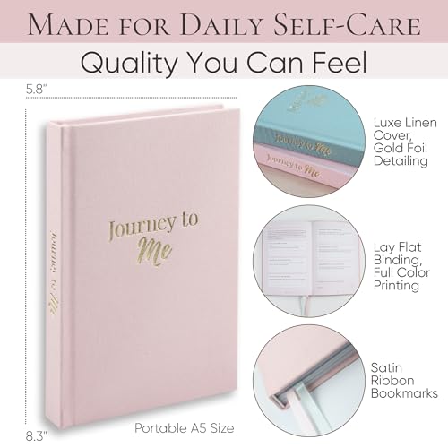 Daily Journal with Prompts for Women | Guided Journal for Self Love, Self Care & Wellness | 150+ Mindfulness Reflection Exercises for Clarity & Personal Growth | 5 Month Undated A5 Hardcover (Pink) - color: Pink