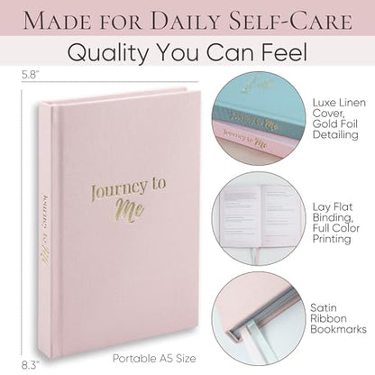 Daily Journal with Prompts for Women | Guided Journal for Self Love, Self Care & Wellness | 150+ Mindfulness Reflection Exercises for Clarity & Personal Growth | 5 Month Undated A5 Hardcover (Pink) - color: Pink