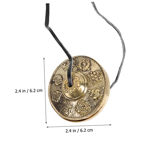Nepal Style Pure Copper Meditation Bell Yoga Decor Hand Bells for Adults