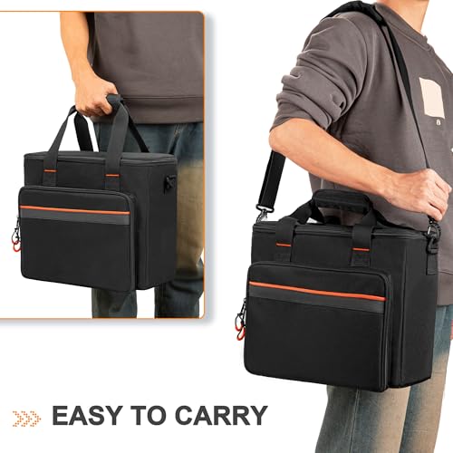 6 Slots Wireless Microphone Carrying Case, Mic Storage Bag with Thick Padding for Singing, Karaoke, Party (Patent Design)