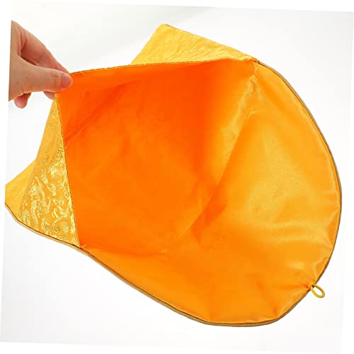 Buddhist Scriptures Storage Bag Embroidered Brocade Pouch for Jewelry and Small Accessories Medium Size Drawstring for Home and Travel