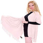CJ Apparel Solid Color Tassels Design Nepalese Shawl Scarf Wrap Stole Throw Head Wrap Pashmina Gift Hand Made in Nepal New - color: Baby Pink