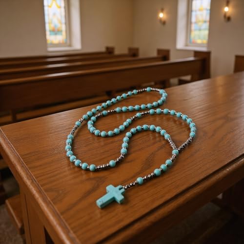 LIYAPEI Triple Protection Necklace with Tiger Eye, Obsidian, and Hematite - Stylish Men's Cross Necklace and Women's Y-Shaped Sweater Chain An Anxiety Relief Beaded Necklace. - color: green