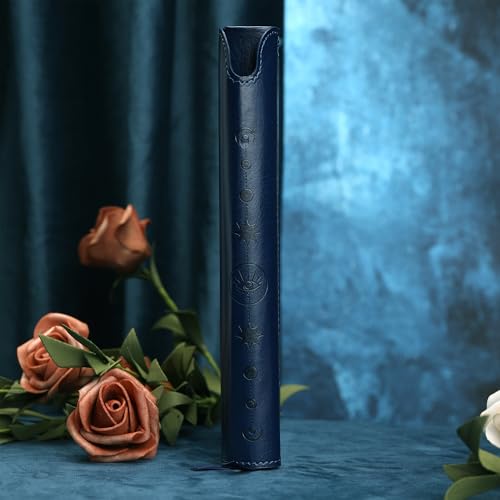 TIEFOSSI Lined Journal Notebook for Women Men, Leather Journal with Pen, A5 Evil Eye Hardcover Notebook for Work, Journaling, Travel & School, 100 GSM Thick Paper, 320 Numbered Pages, 6.2 x 8.3 in - color: Navy