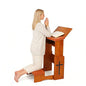 Prayer Kneeler Bench with Book Rest, Adjustable Height Foldable Kneeling Bench with Thick Padding, Portable Prayer Stool for Home, Church and Meditation