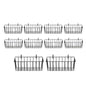 10 PCS Grid Wall Baskets and Bins, No Drilling Small Hook Basket Set for Wall Grid Panel, Wire Storage Basket for Kitchen Bathroom Home Decor Supplies, Black