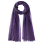 Nydotd Women Summer Cotton Linen Scarf Crinkle Long Beach Shawl Wrap hijab with Fringe - color: Dark Purple