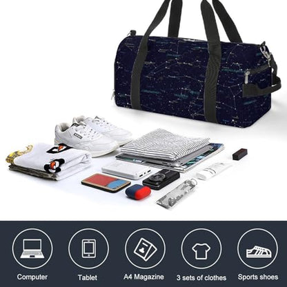 Starry Sky Constellation Large Capacity Portable Fitness Bag, Easy to Carry - color: Starry Sky Constellation