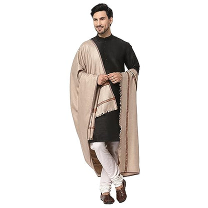 Weavers Villa Meditation Shawl/Wrap, Oversize Scarf or Stole. Unisex - color: Light Beige