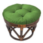 Futon Seat Cushion, Overstuffed Round Tatami Indoor Outdoor Seat Pads Chair Pad, Solid Color Footstool Cushion, not Include Chairs(18inch) (Dark Green) - color: Dark Green