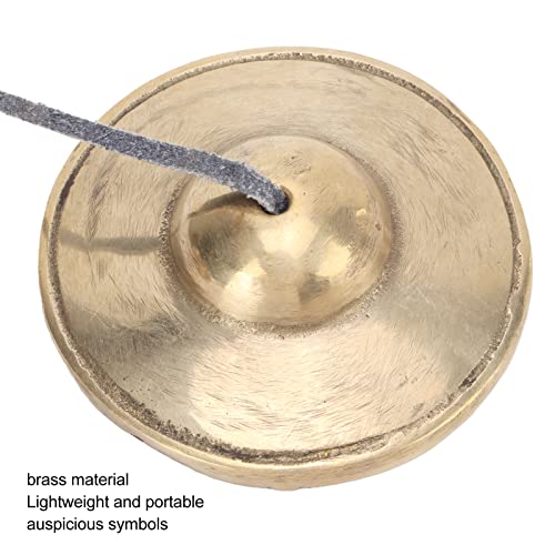 Tibetan Tingsha Cymbals Meditation Chime Bells, 2.7in Brass Strong Sound Penetration Tingsha Cymbals Bells, Lightweight Portable Tingsha Cymbals Bells Om Mane Padme Hum for Percussion Instrument