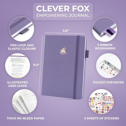 Clever Fox Empowering Journal for Teen Girls – Guided Self-Love Diary with Prompts – Gratitude & Manifestation Notebook, Teenage Gifts (Lavender) - color: Lavender