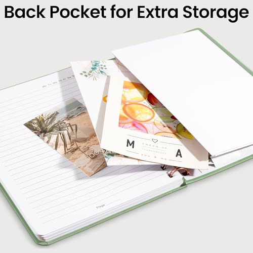 Lined Spiral Journal Notebook, A5 College Ruled Notebook for Journaling, Note-Taking, and Daily Planning, Durable Hardcover with an Elegant Design, Green - color: G-Green