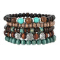 Boho Beaded Bracelet Set for Women Men Tree of Life Wood & Stone Stretch Bracelets Stackable Adjustable Unisex Jewelry Gift