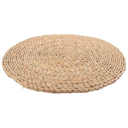 Woven Meditation Cushion Floor Pillow 20x20cm Natural Straw Mat for Yoga Zen Sitting Tatami Seat Home Décor