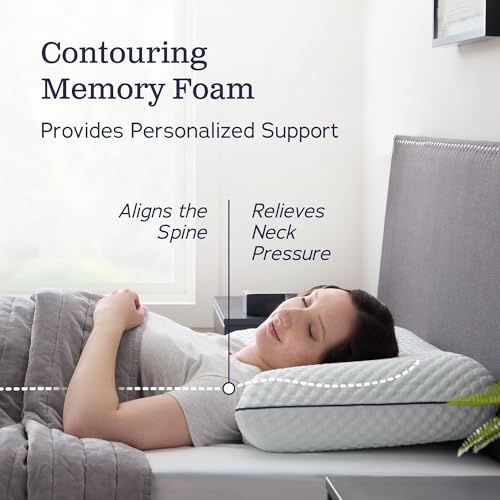 WEEKENDER Gel Memory Foam Pillow - Standard Size - Medium Firm Feel - Neck and Shoulder Support - Side & Back Sleepers - Home, Hotel, & Hospital Essentials - CertiPur Certified (Pack of 6) - size: Standard (Pack of 6), style: 1 Pack