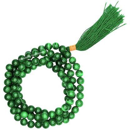 Amazing Gemstone Malachite Mala Beads - 108 Prayer Beads for Meditation and Mindfulness Practice, Handcrafted Mala Beads with Natural Gemstones for Spiritual Healing and Relaxation (Plain) - color: Malachite (Original), style: Plain