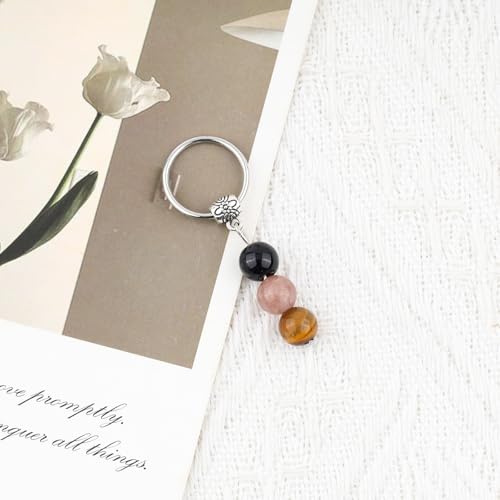 Natural Crystals Keychain, New Beginnings Gifts for Women, Birthday Gift for Women, Keychain for Relieving Anxiety - color: Safe Travel