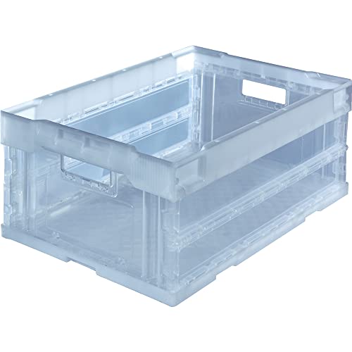 TRUSCO TR-S30TM α Folding Container, 9.8 gal (30 L), Transparent, Storage Box - color: transparent, size: 30L, style: No lid