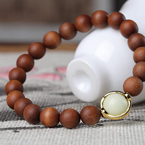Zen Dear Unisex Teak Wood Prayer Beads Buddha Buddhist Beads Japa Mala Necklace Bracelet Bead - style: 8mm x 20 Beads