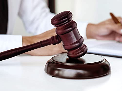 Black Gavel and Block, Handcrafted Wooden Set for Judge, Lawyer, Student, Auction and Court Gifts