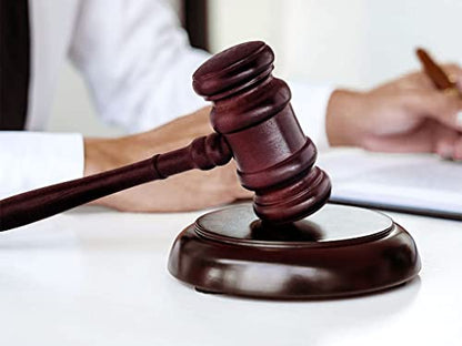 Black Gavel and Block, Handcrafted Wooden Set for Judge, Lawyer, Student, Auction and Court Gifts