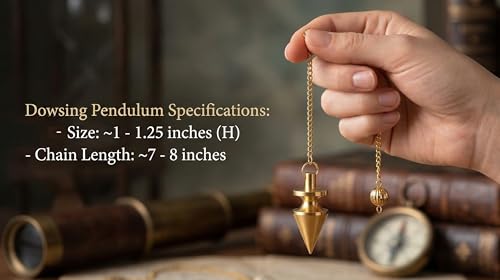 Cone with Round Ring Brass Metal Pendulum Healing dowsing Tool Reiki Meditation Divination Pendulum - color: Round Ring Brass Metal