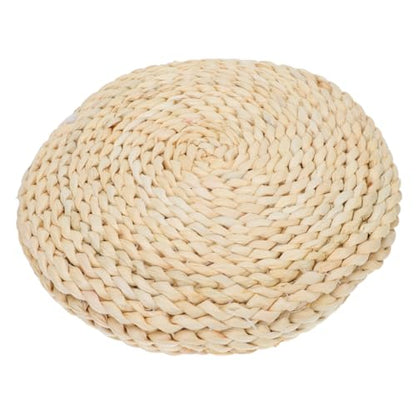 Healifty Thick Straw Woven Meditation Mat Cushion for Yoga and Sitting Handmade Tatami Floor Pad Comfortable Floor Pillow for Home Use Suitable for Adults