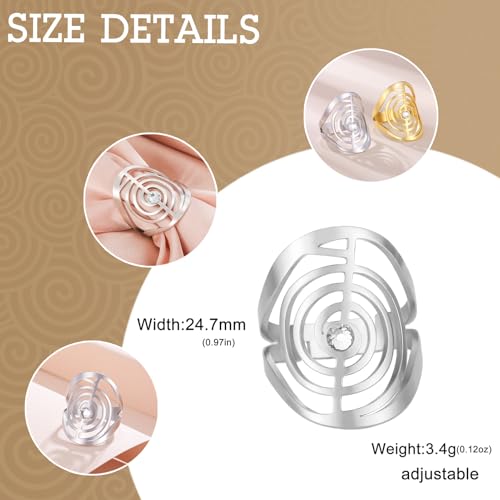Dreamtimes Cho Ku Rei Reiki Ring Protection Healing Symbol Yoga Rings For Women Sacred Geometry Stainless Steel Energy Yoga Power Ring Sacred Geometry Amulet - color: Silver