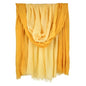 Two-tone Linen Scarf for Women Lightweight Summer Wrap Cotton Shawl Beach Travel Pashmina Gauze 75"×35" - color: Light Yellow/Turmeric