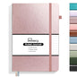 Annecy Lined Journal Notebook, Hardcover Leather Journal for Women & Men, 160 Numbered Pages, Medium 5.5" x 8.25", 100 GSM Thick Paper, Rose Gold - color: Rose Gold, style: Lined