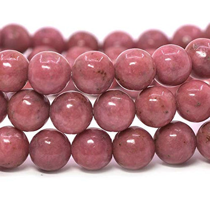 Justinstones Gem Semi Precious Gemstone 8mm Round Beads Stretch Bracelet 7 Inch Unisex - color: AA Thulite