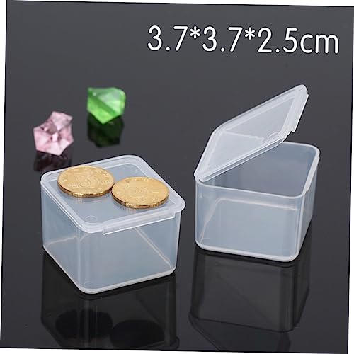 LIFKOME 50pcs Transparent Plastic Storage Box Mini Organizer for Crafts Tools and Medicine Durable Material for Easy Identification and Convenient Use
