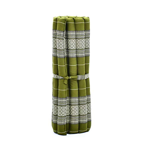 Leewadee Zabuton Seating Cushion – Square Floor Seat for Meditation Exercises, Light Yoga Mat Filled with Kapok - color: Sf17 - Green