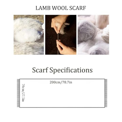 Luxury Cashmere Pashmina Style Shawl - Silk & Wool Blend Scarf, Lightweight Skin-Friendly Wrap - color: Gradient Light Blue
