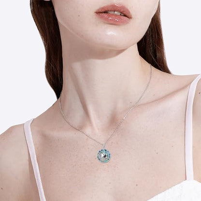 Lotus Necklaces for Women 925 Sterling Silver 7 Chakra/Yin Yang Pendant Necklace Spiritual Lotus Jewelry Birthday Yoga Gifts - style: Yin Yang-Lotus
