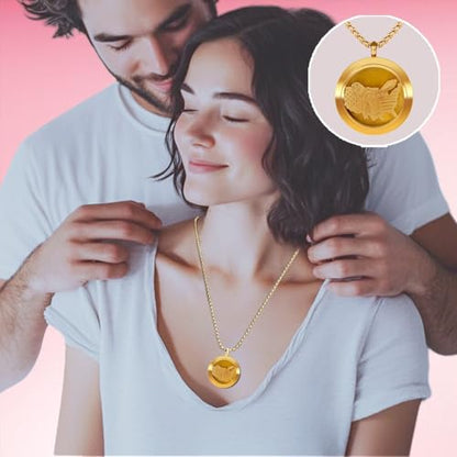 Aromatherapy Diffuser Necklace-Eagles Essential Oil Necklace,Aromatherapy Diffuser Pendant for Men and Women,Portable,Suitable for Yoga,Meditation,Travel,Stress Relief Gift(Gold 30mm) - color: Eagles Gold