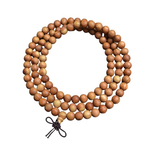 Zen Dear Unisex Thuja Sutchuenensis Wood Beads Wooden Bracelet Necklace Prayer Mala Wristband Bracelet - style: 6mm 108 Beads