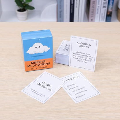 Mindfulness, Meditation & Coping Cards Personal Growth Bundle (3 Deck Set for Daily Mindfulness, Stress Relief & Emotional Resilience)