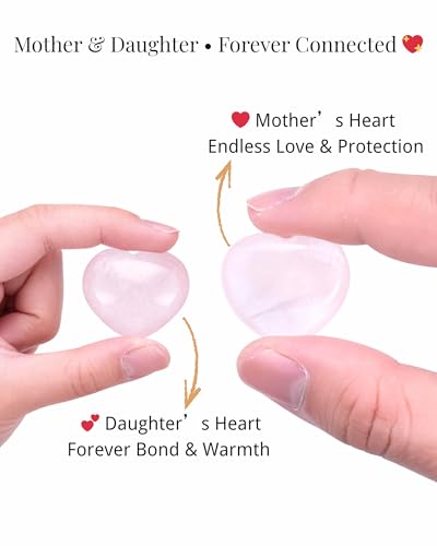 Crystals and Healing Stones Set for Anxiety, Relaxation Spiritual Crystals Gift for Meditation, Manifestation, Zen, Reiki, Fengshui (Mother & Daughter) - color: Mother & Daughter