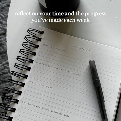 INSIDE THEN OUT Daily Focus Planner - 6 Month Undated Planner for Productivity, Goal Setting, Intention - Monthly, Weekly, Daily Task Pages - Simple & Minimalistic - Motivation Gift for Men and Women