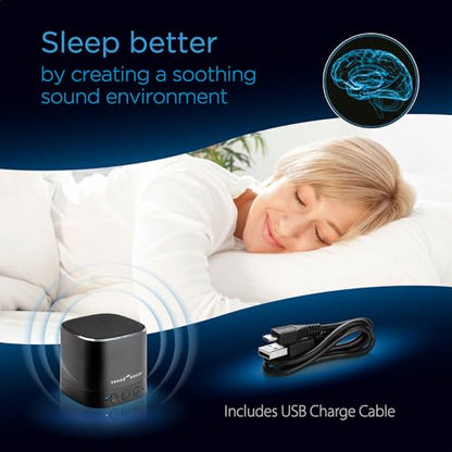 Sound Oasis Pink Noise Bluetooth Sound Machine for Sleeping, 20 Non-Looping Soothing Sounds with Speaker & Memory Function, Portable Sleep Sound Therapy for Home, Office or Travel - size: BST-80-20