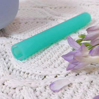 Singing Bowl Mallet Hollow Acrylic Silicone Rubber Striker Mallet for Playing Quartz Crystal Singing Bowls with Bundle Pocket(Blue) - color: Blue